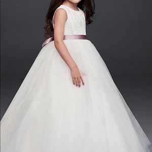 Ball Gown Flower Girl Dress with Heart Cutout